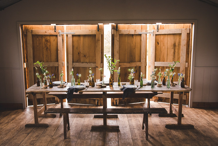 Table Scape Flowers Magical Spring Bluebell Woodland Wedding Ideas http://helinebekker.co.uk/