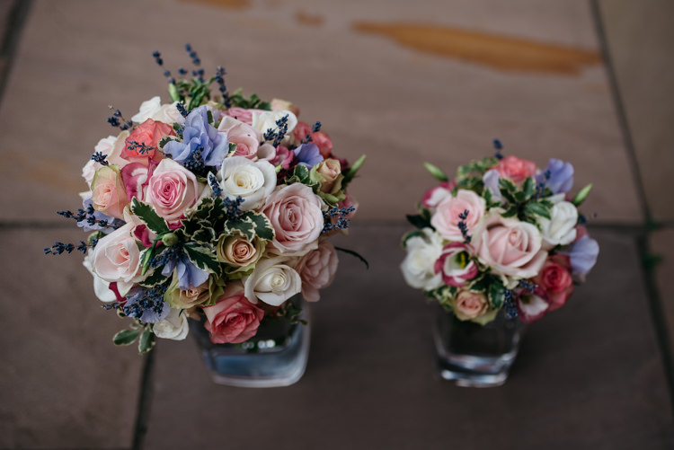 Pink Rose Bouquets Flowers Rustic Woodland Modern Wedding http://www.jennymacare.com/
