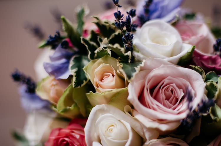 Pink Rose Lavender Flowers Rustic Woodland Modern Wedding http://www.jennymacare.com/