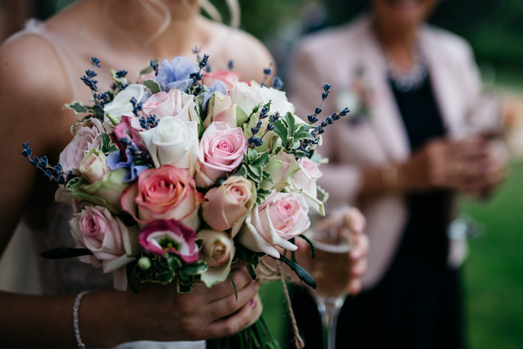 Bouquet Flowers Bride Bridal Pink Rose Lavender Rustic Woodland Modern Wedding http://www.jennymacare.com/