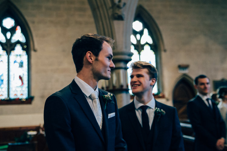 Groom DKNY Suit Moss Bros Heartwarming Festive Winter Wedding http://www.nikkivandermolen.com/