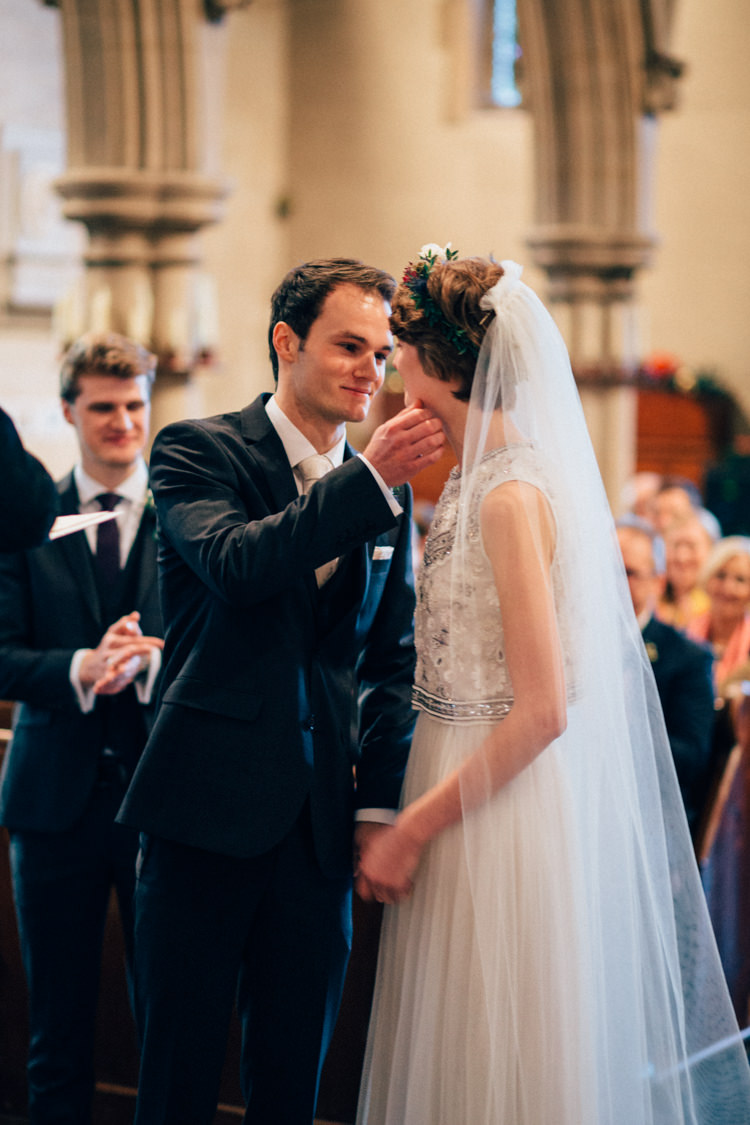 Needle & Thread DKNY Suit St Mary Oatlands Heartwarming Festive Winter Wedding http://www.nikkivandermolen.com/