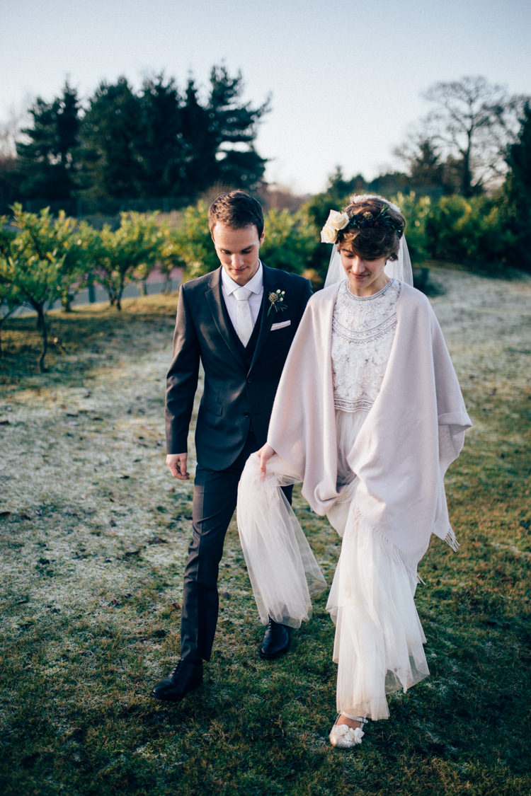 Needle & Thread Separates DKNY Suit Heartwarming Festive Winter Wedding http://www.nikkivandermolen.com/