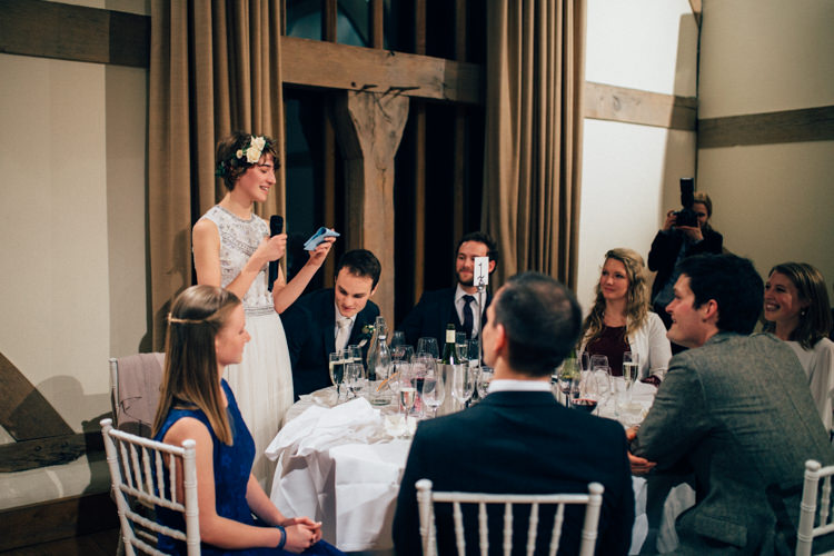 Bride Speech Cain Manor Heartwarming Festive Winter Wedding http://www.nikkivandermolen.com/