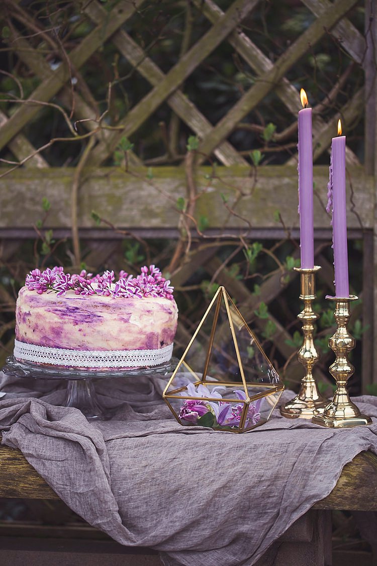 Buttercream Cake Rustic Violet Spring Luxe Wedding Ideas http://www.katieingram.co.uk/