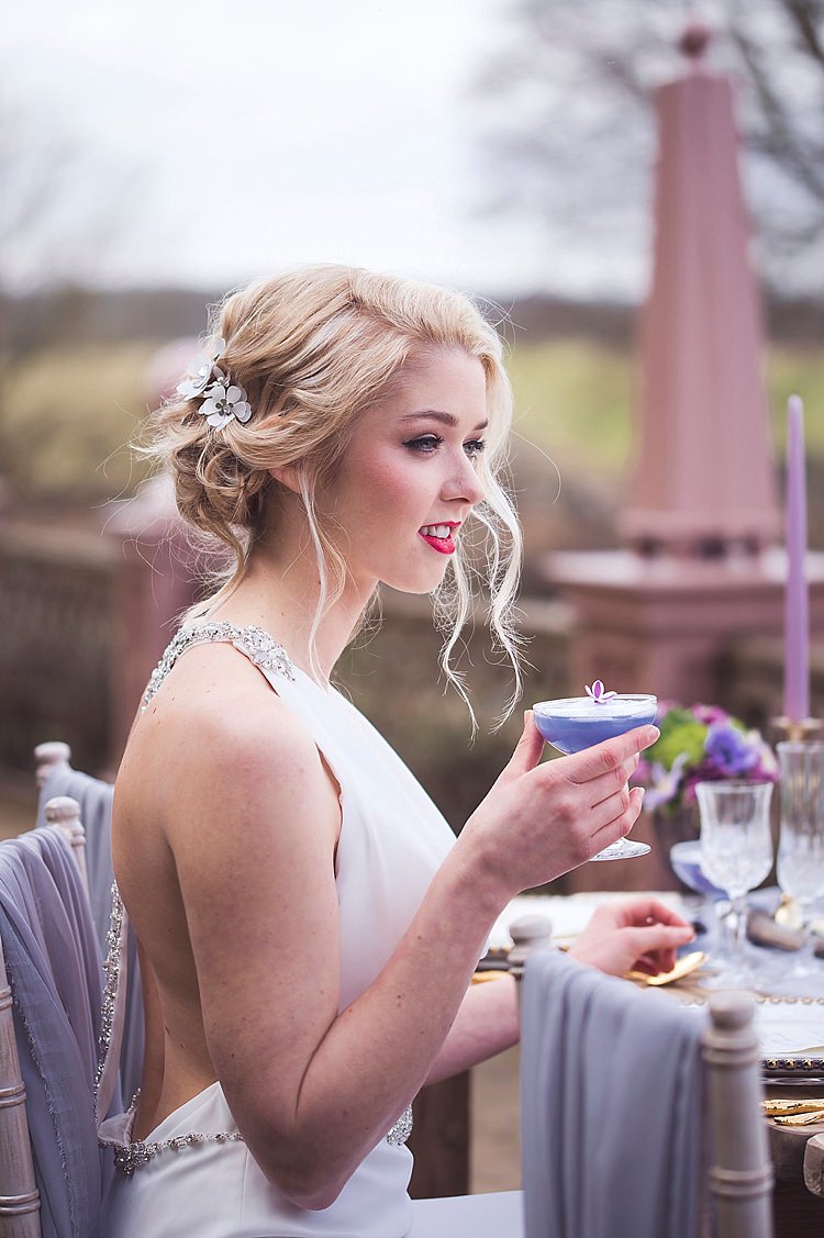 Hair Bride Bridal Up Do Rustic Style Violet Spring Luxe Wedding Ideas http://www.katieingram.co.uk/