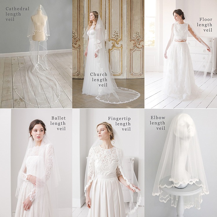 Wedding Veil Lengths Guide Bridal Accessory Inspiration Ideas Britten