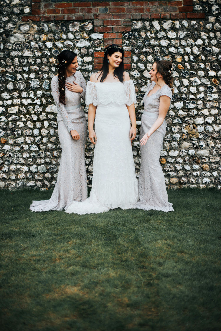 Long Lace Bridesmaid Dresses Bohemian Mermaid Wedding Ideas https://www.elizaclaire.com/