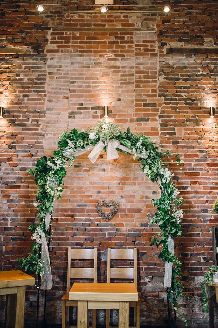 Backdrop Foliage Arch Arbour Ceremony Classic Rustic Home Made Country Wedding http://www.jessicareeve-photography.com/