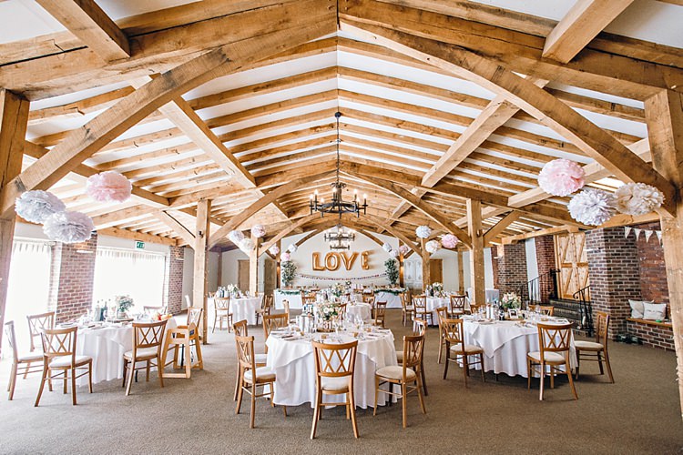 Barn Pom Poms Balloons Decor Classic Rustic Home Made Country Wedding http://www.jessicareeve-photography.com/