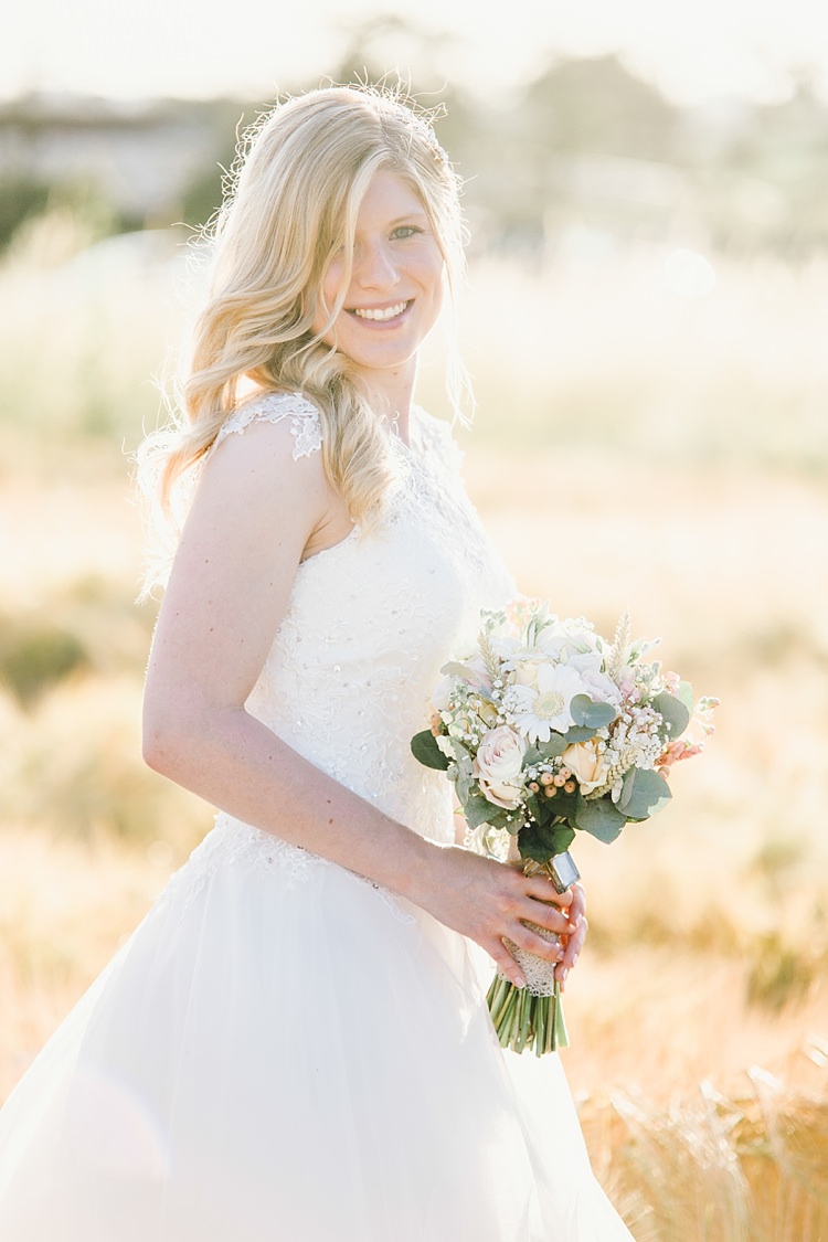 Bride Bridal Hair Make Up Bouquet Fashion Dress Classic Rustic Home Made Country Wedding http://www.jessicareeve-photography.com/