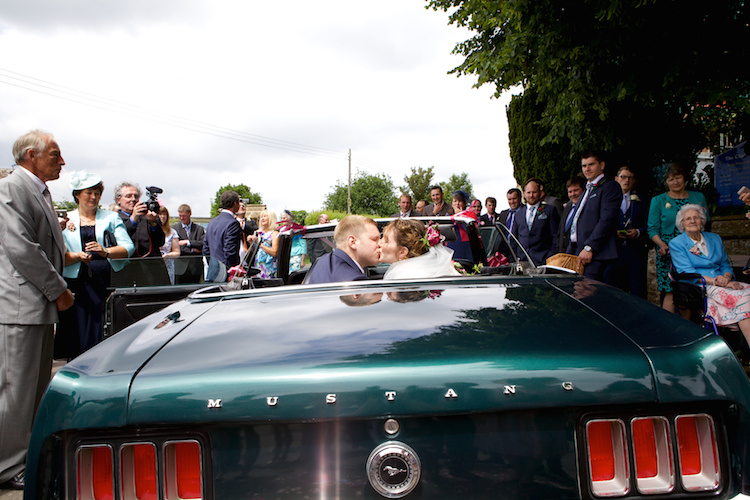 Convertable Car Floral Artistic Farm Wedding http://elizabetharmitage.com/