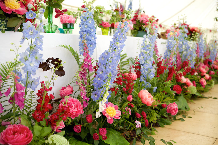 Top Table Flowers Foxgloves Peonies Garden Wild Floral Artistic Farm Wedding http://elizabetharmitage.com/