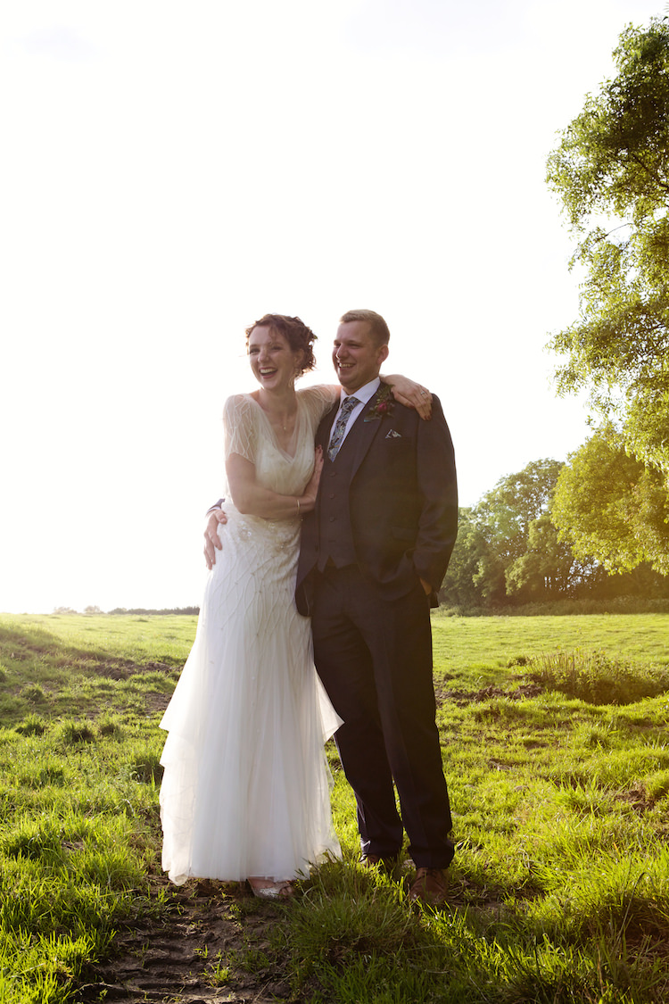 Eliza Jane Howell Clara Beaded Tulle Dress Gown Bride Bridal Floral Artistic Farm Wedding http://elizabetharmitage.com/