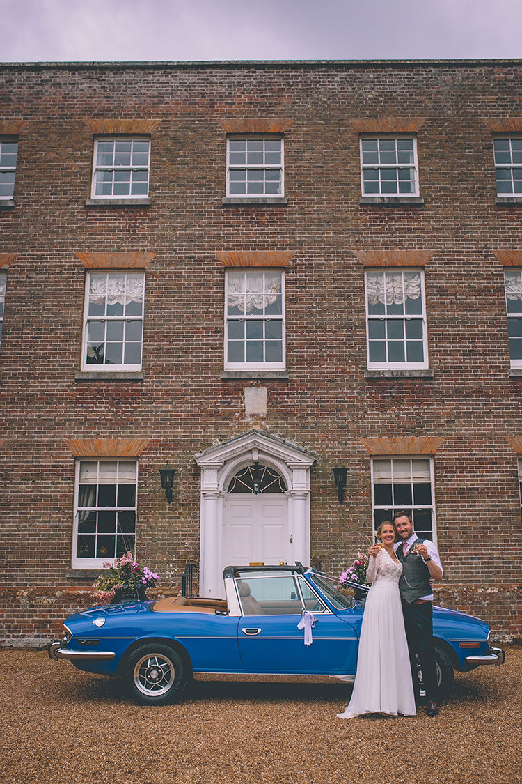Blue Classic Car Vintage Homespun Fun Country Barn Wedding http://storyandcolour.co.uk/
