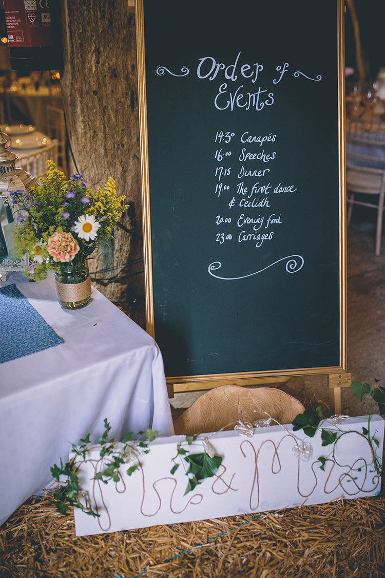 Chalk Black Board Sign Decor Homespun Fun Country Barn Wedding http://storyandcolour.co.uk/