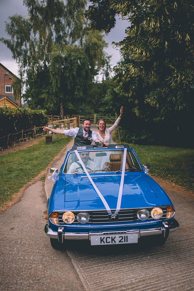 Classic Vintage Car Transport Homespun Fun Country Barn Wedding http://storyandcolour.co.uk/