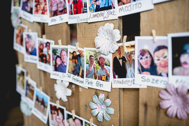 Table Plan Seating Chart Polariod Photos Fun Quirky 1950s Wedding http://www.lisacarpenterphotos.com/