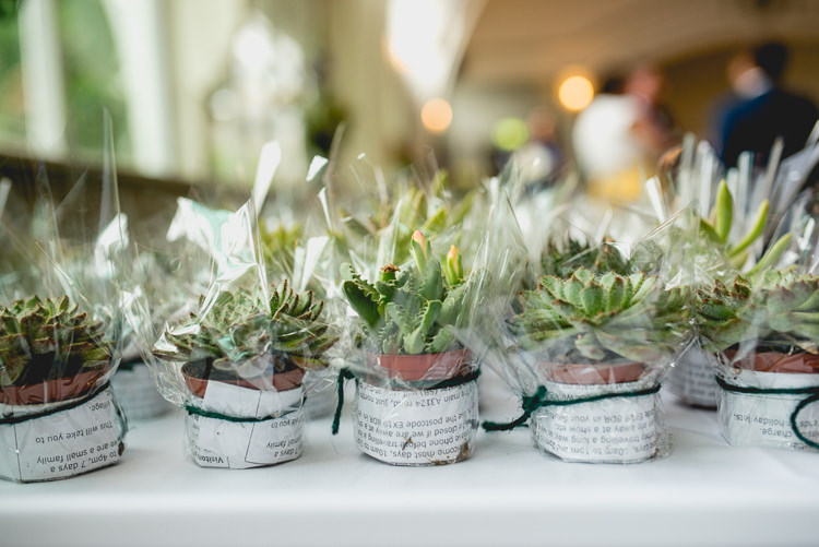 Succulent Favours Decor Fun Quirky 1950s Wedding http://www.lisacarpenterphotos.com/