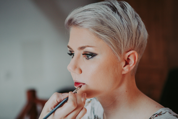 Make Up Bride Bridal Short Hair Autumn Weekend Extravaganza Tipi Wedding http://bloomweddings.co.uk/