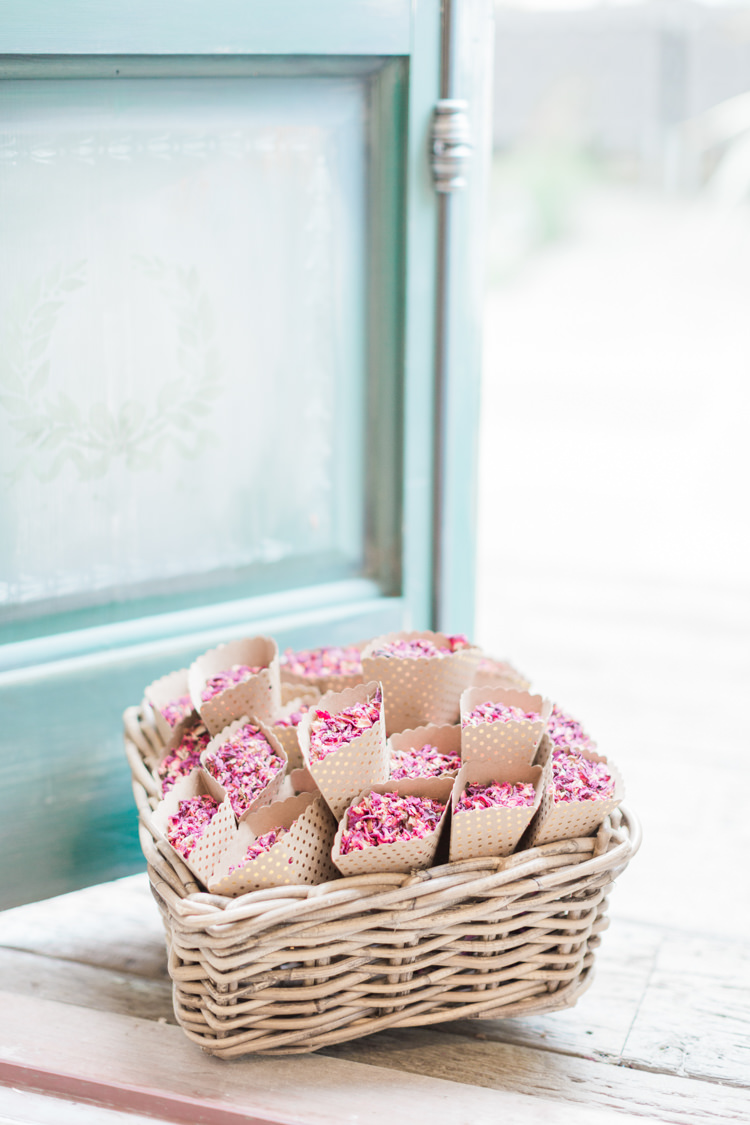 Confetti Cones Basket Petals Whimsical Elegant Classic Wedding http://katymelling.com/