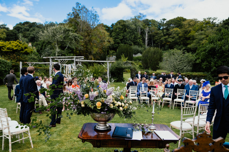 Outdoor Wedding Ceremony Backdrop Floral Relaxed Stylish Outdoor Wedding http://www.euanrobertsonweddings.com/