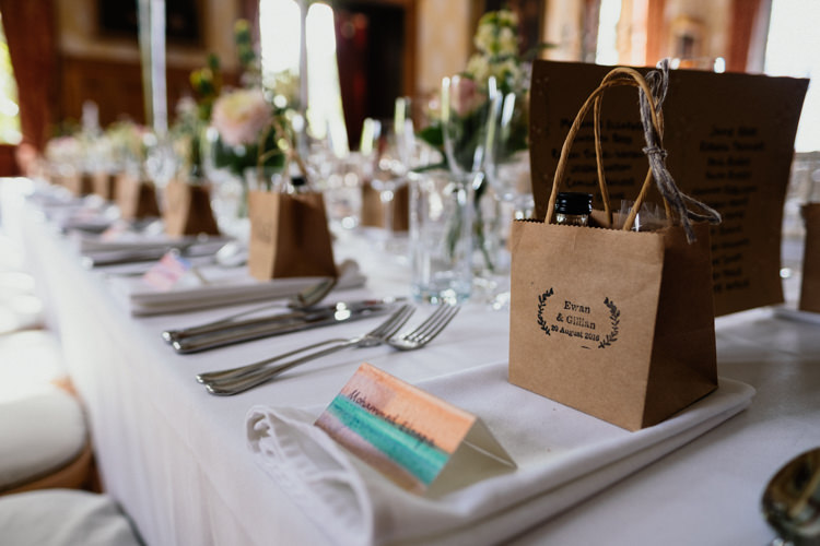 Watercolour Place Cards Favours Table Setting Relaxed Stylish Outdoor Wedding http://www.euanrobertsonweddings.com/