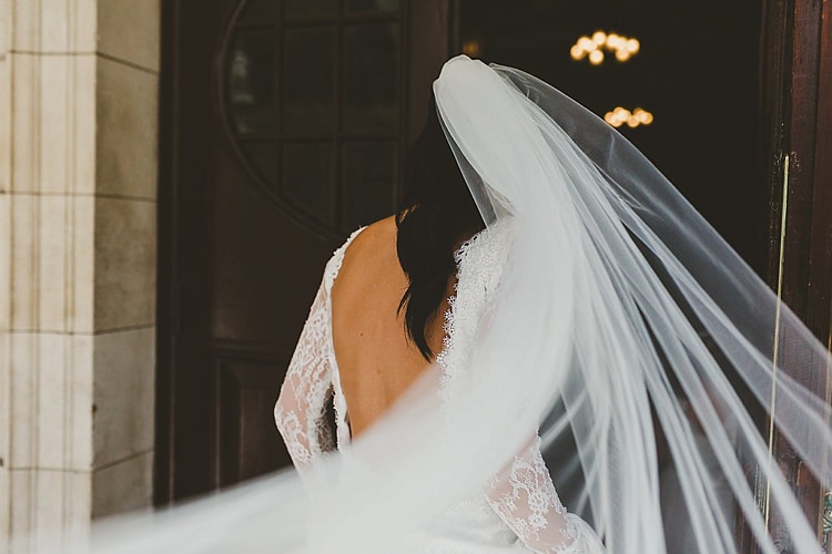 Veil Bride Bridal Glamorous Gatsby City Hall Wedding http://www.emmakenny.com/