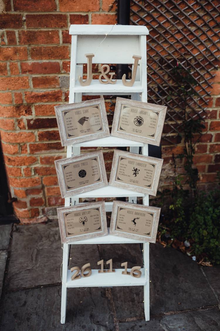 Ladder Seating Plan Table Chart Simple Rustic Cosy Winter Wedding http://aniaames.co.uk/