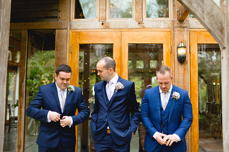 Blue Navy Suits Groomsmen Stylish Soft Blush Wedding http://www.jemmakingphotography.co.uk/