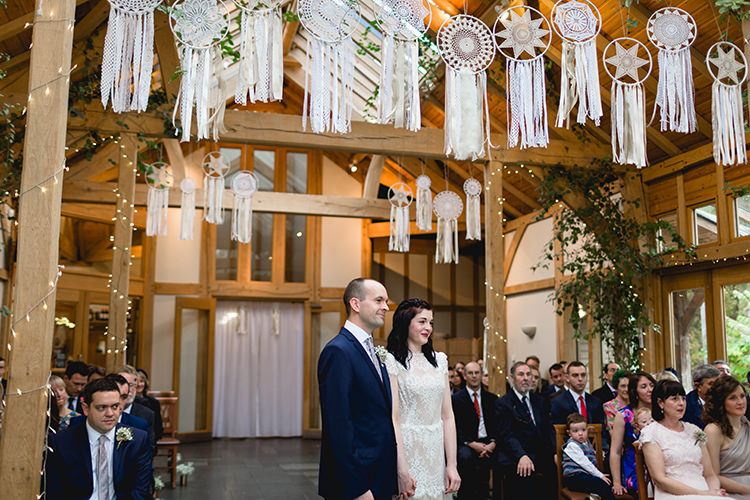 Dream Catchers Backdrop Ceremony Stylish Soft Blush Wedding http://www.jemmakingphotography.co.uk/