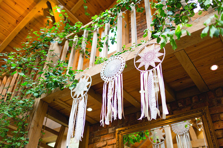 Dream Catchers Hanging Decor Stylish Soft Blush Wedding http://www.jemmakingphotography.co.uk/