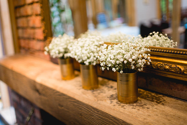 Tin Can Flowers Gyp Baby Breath Stylish Soft Blush Wedding http://www.jemmakingphotography.co.uk/
