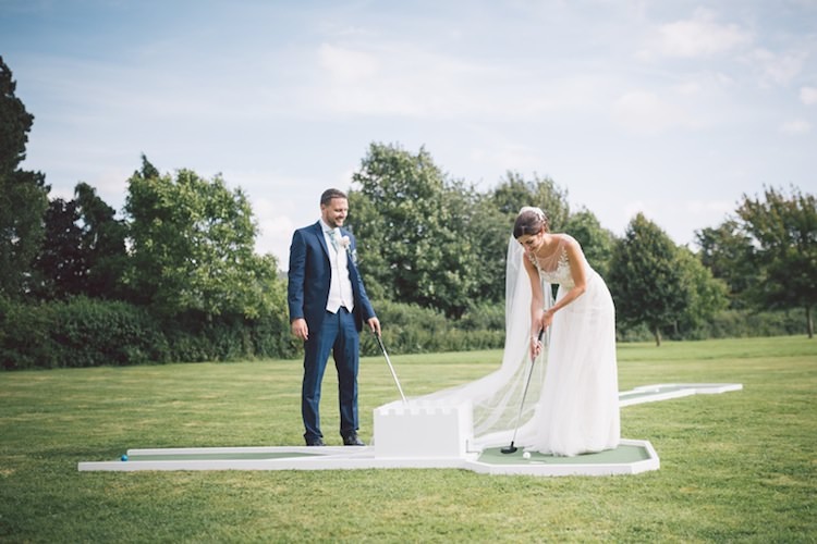 Mini Golf Game Light Pretty Summer Barn Wedding http://www.koweddings.com/
