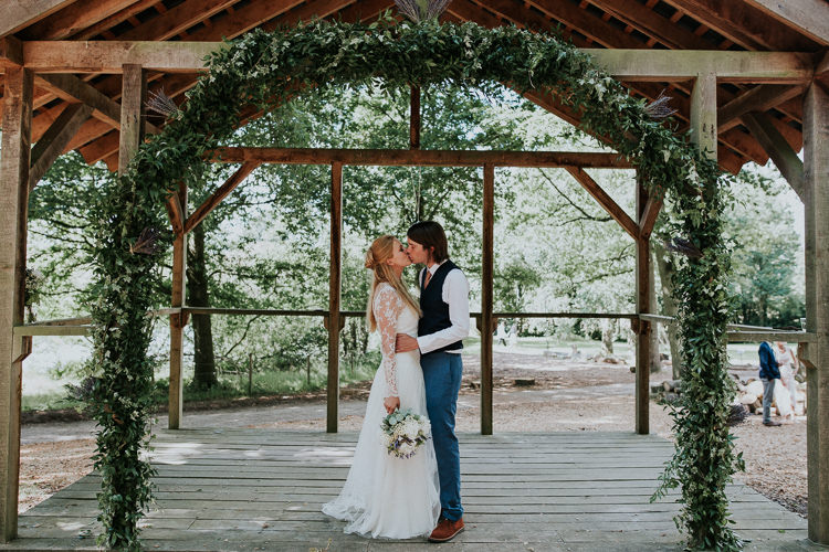Greenery Foliage Arch Arbour Backdrop Woodland Countryside Camp Wedding http://www.joannanicolephotography.com/