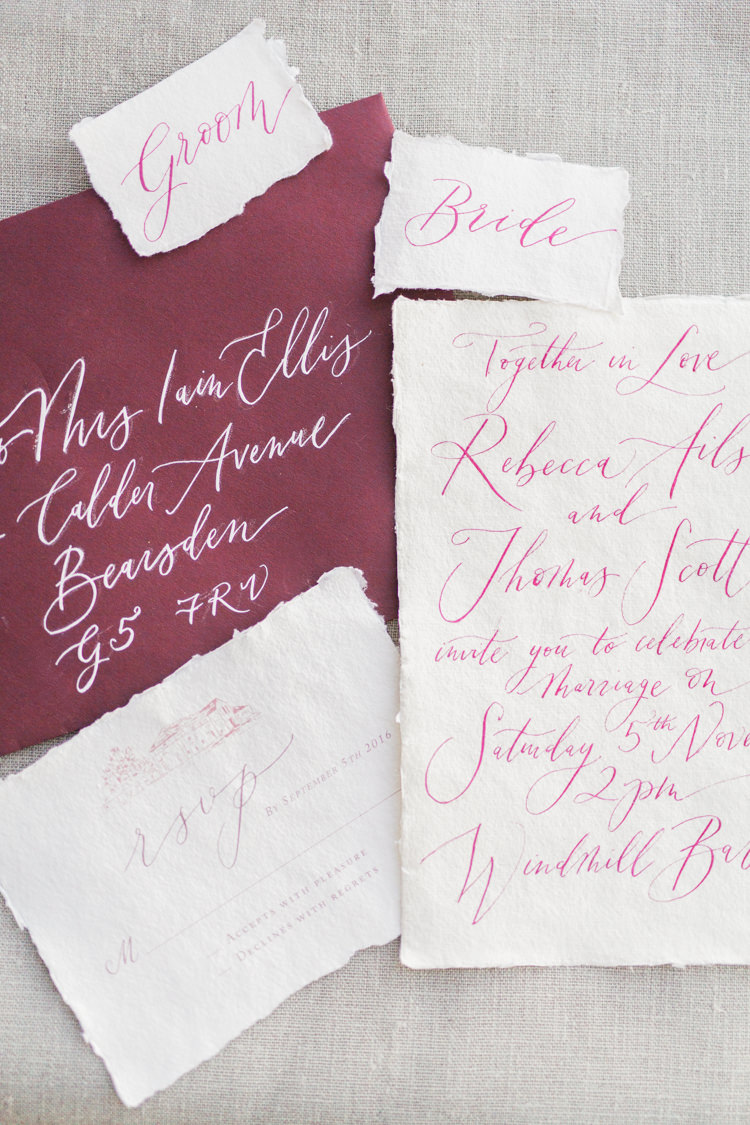Calligraphy Stationery Designs Invitations Dreamy Luxe Autumn Wedding Ideas http://suzanneli.co.uk/