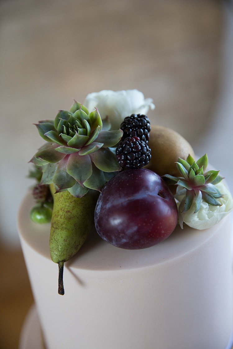 Fruit Flowers Cake Topper Succulent Chic Secret Garden Wedding Ideas http://marysmithphotography.com/
