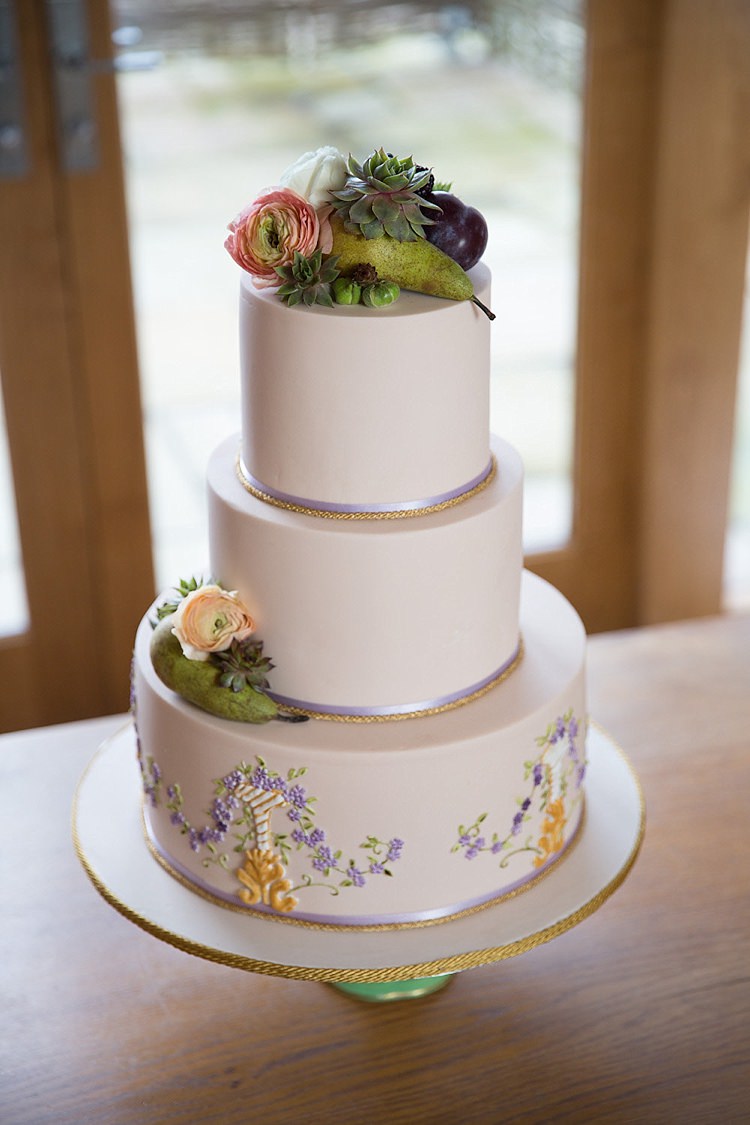 Iced Cake Floral Flowers Chic Secret Garden Wedding Ideas http://marysmithphotography.com/