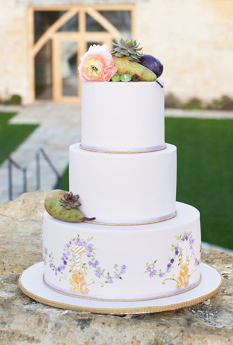 Cake Iced Floral Flowers Fruit Chic Secret Garden Wedding Ideas http://marysmithphotography.com/