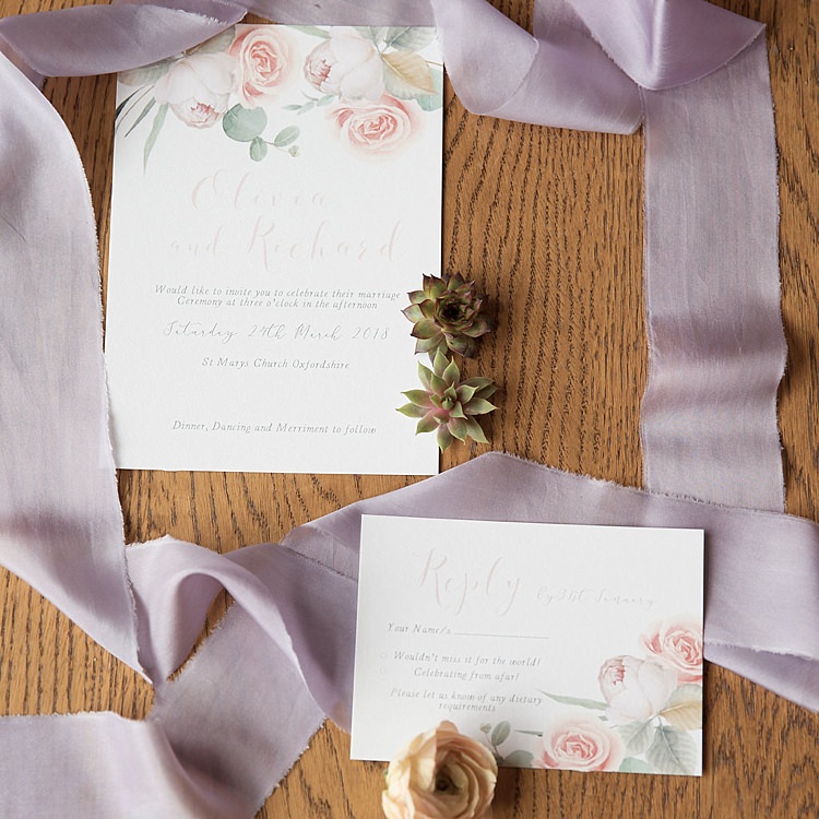 Floral Stationery Ribbon Fabric Pretty Chic Secret Garden Wedding Ideas http://marysmithphotography.com/
