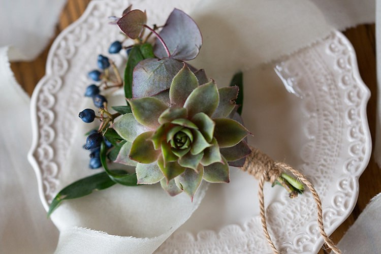 Succulent Berry Buttonhole Groom Chic Secret Garden Wedding Ideas http://marysmithphotography.com/