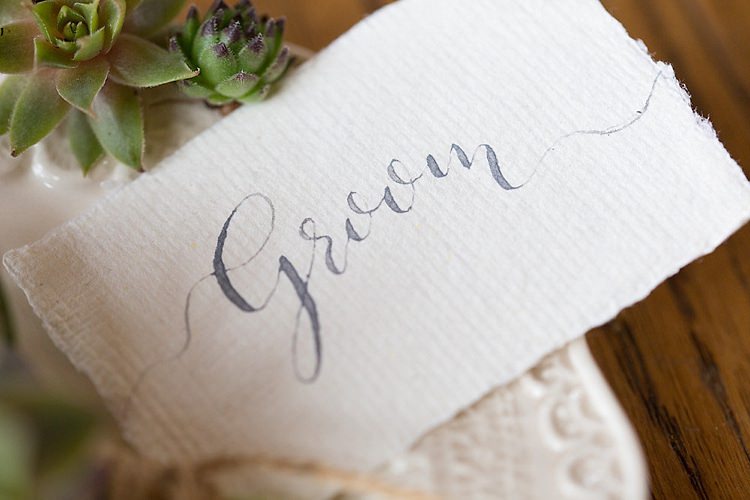Calligraphy Place Name Card Chic Secret Garden Wedding Ideas http://marysmithphotography.com/