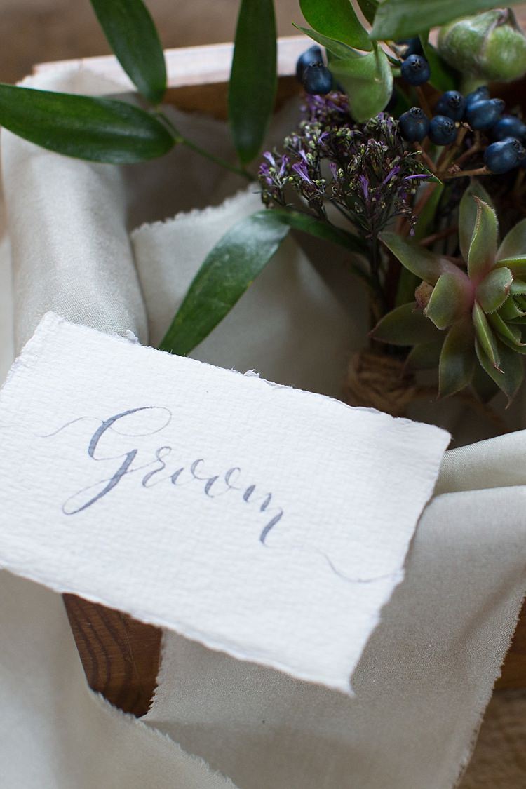 Succulent Buttonholes Chic Secret Garden Wedding Ideas http://marysmithphotography.com/