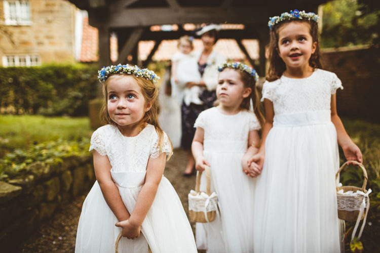 Flower Girls Crowns Baskets Petals Powder Blue Country Rustic Charm Wedding https://photography34.co.uk/