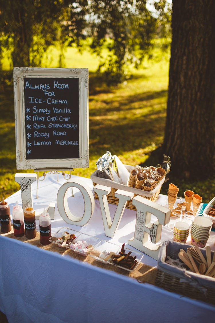 Ice Cream Station Cart Food Powder Blue Country Rustic Charm Wedding https://photography34.co.uk/