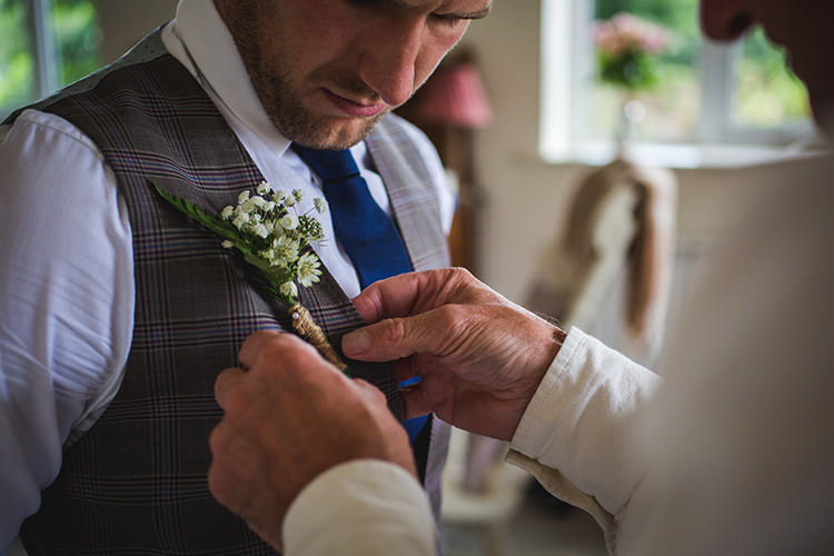 Buttonhole Groom Fern Twine Whimsical Greenery Nature Wedding http://lunaweddings.co.uk/