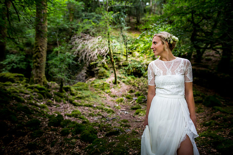 Valentina Grace Loves Lace Boho Dress Gown Bride Bridal Whimsical Greenery Nature Wedding http://lunaweddings.co.uk/