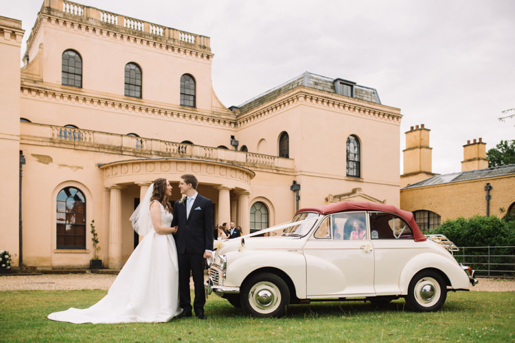 Morris Minor Car Transport Classic Summer Pastel Wedding http://www.catlaneweddings.com/