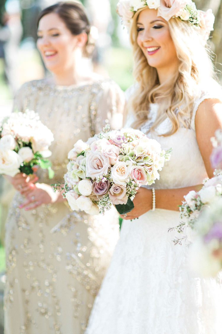 Bride Bridal Bouquet Flowers Rose Gold Sparkle Pink Glamour Wedding https://emilyhannah.com/