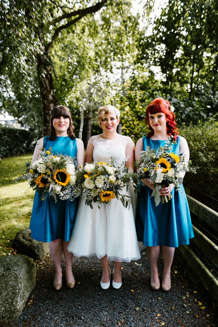 Short Blue Bridesmaid Dresses Alternative Lego Aviation Wedding http://www.honeyandthemoonphotography.co.uk/